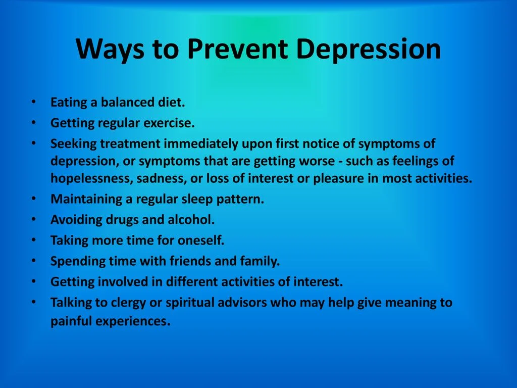 How To Prevent Depression?