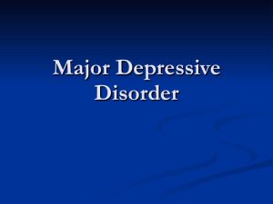 Major Depressive Disorder (MDD)