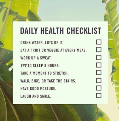 healthy lifestyle checklist