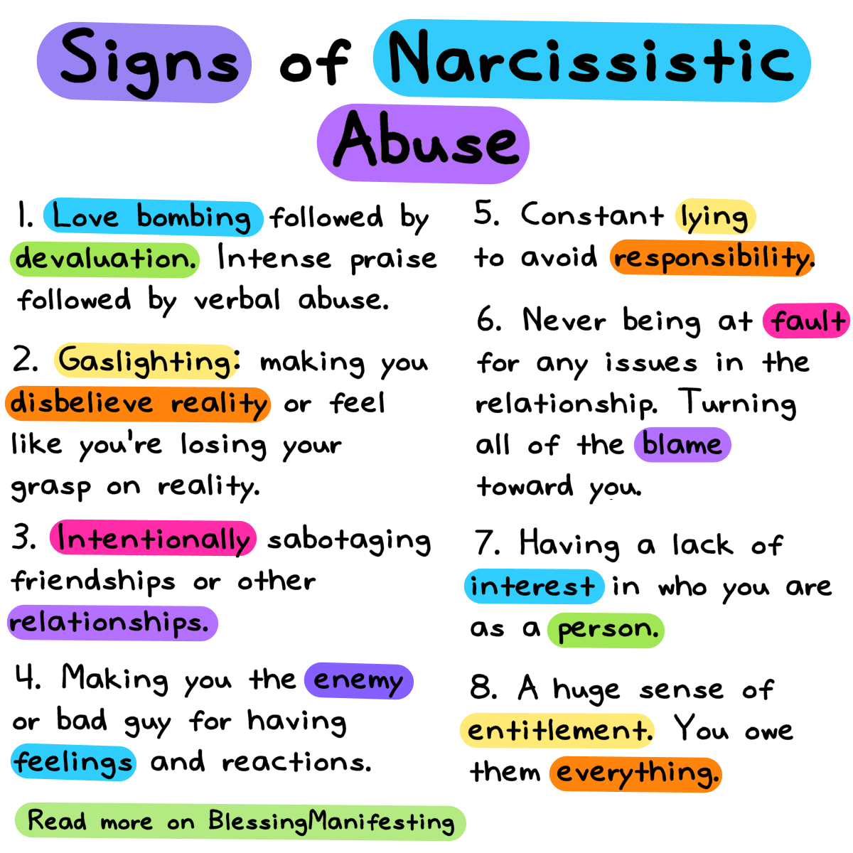 SIGNS OF NARCISSIST ABUSE