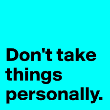 how to not take things personally