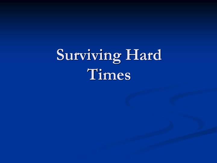 surviving tough times cover