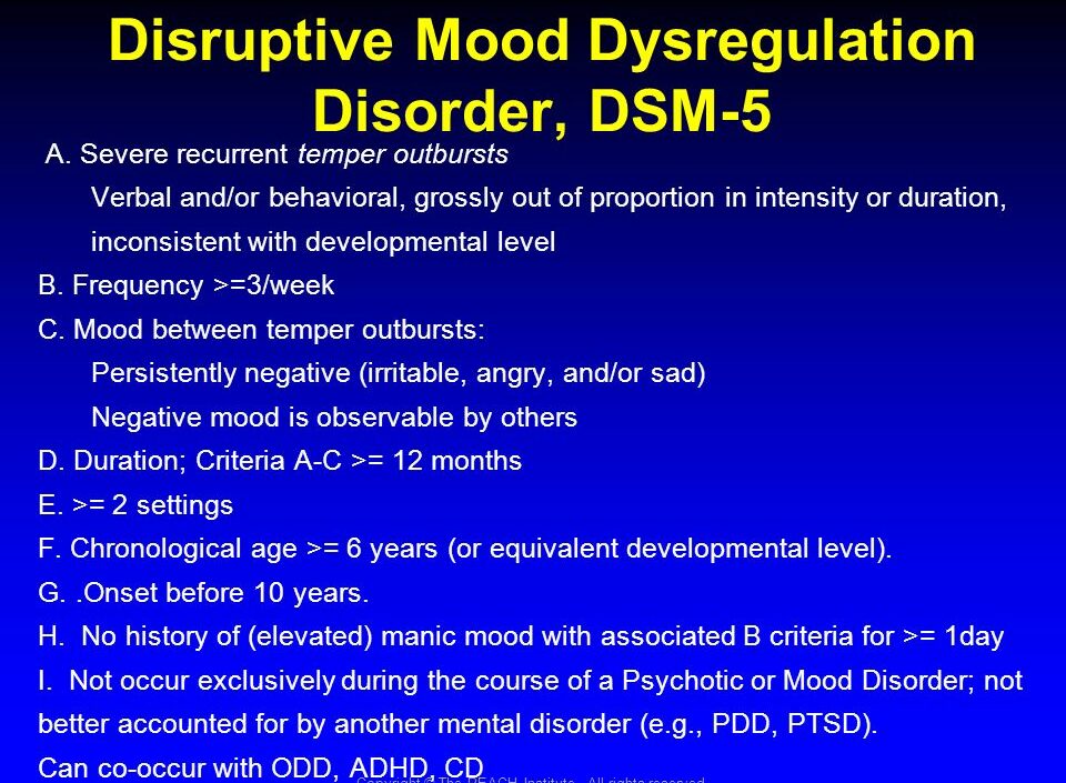 Disruptive Mood Dysregulation Disorder DSM 5
