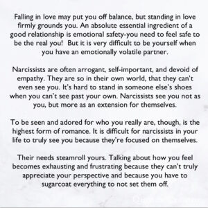 narcissist in love