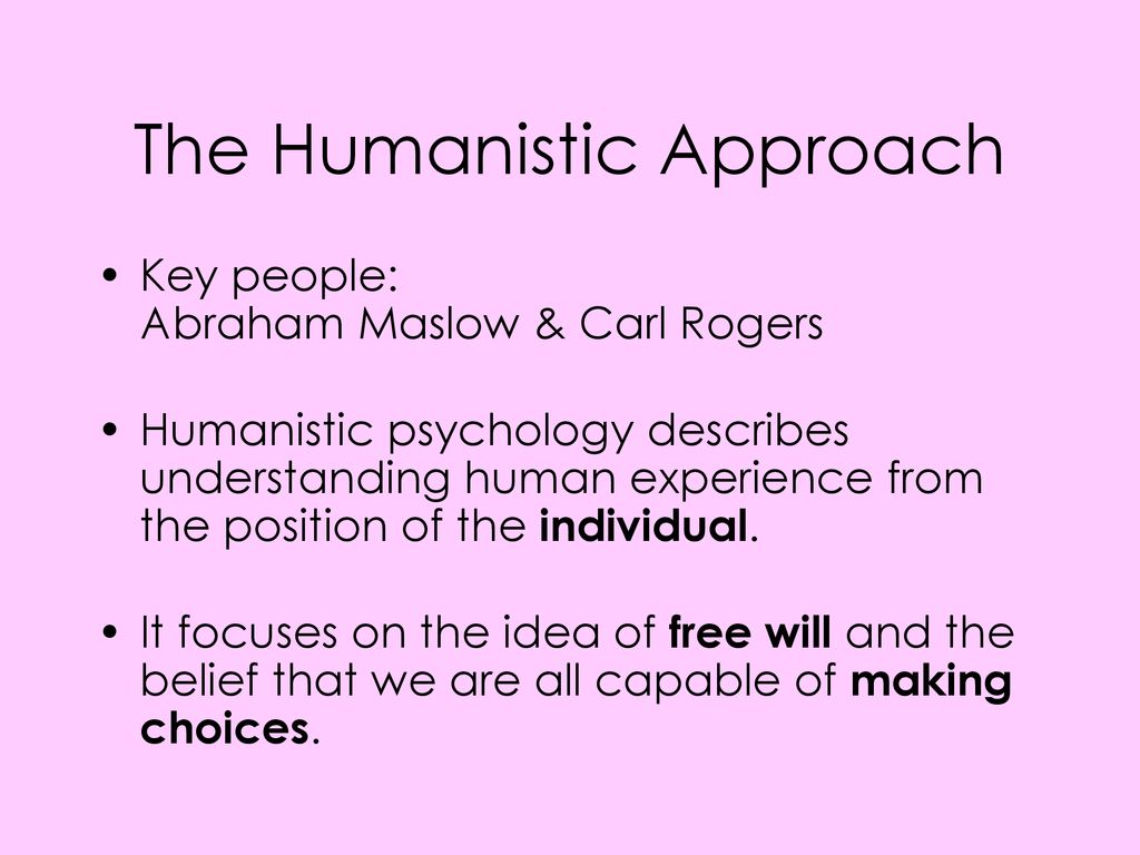 humanistic approach psychology case study