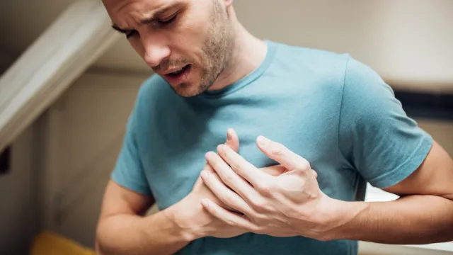 chest pain and stress feature